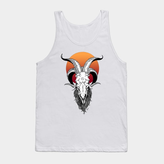 Extinction - Sunset Skull Tank Top by Indi Martin